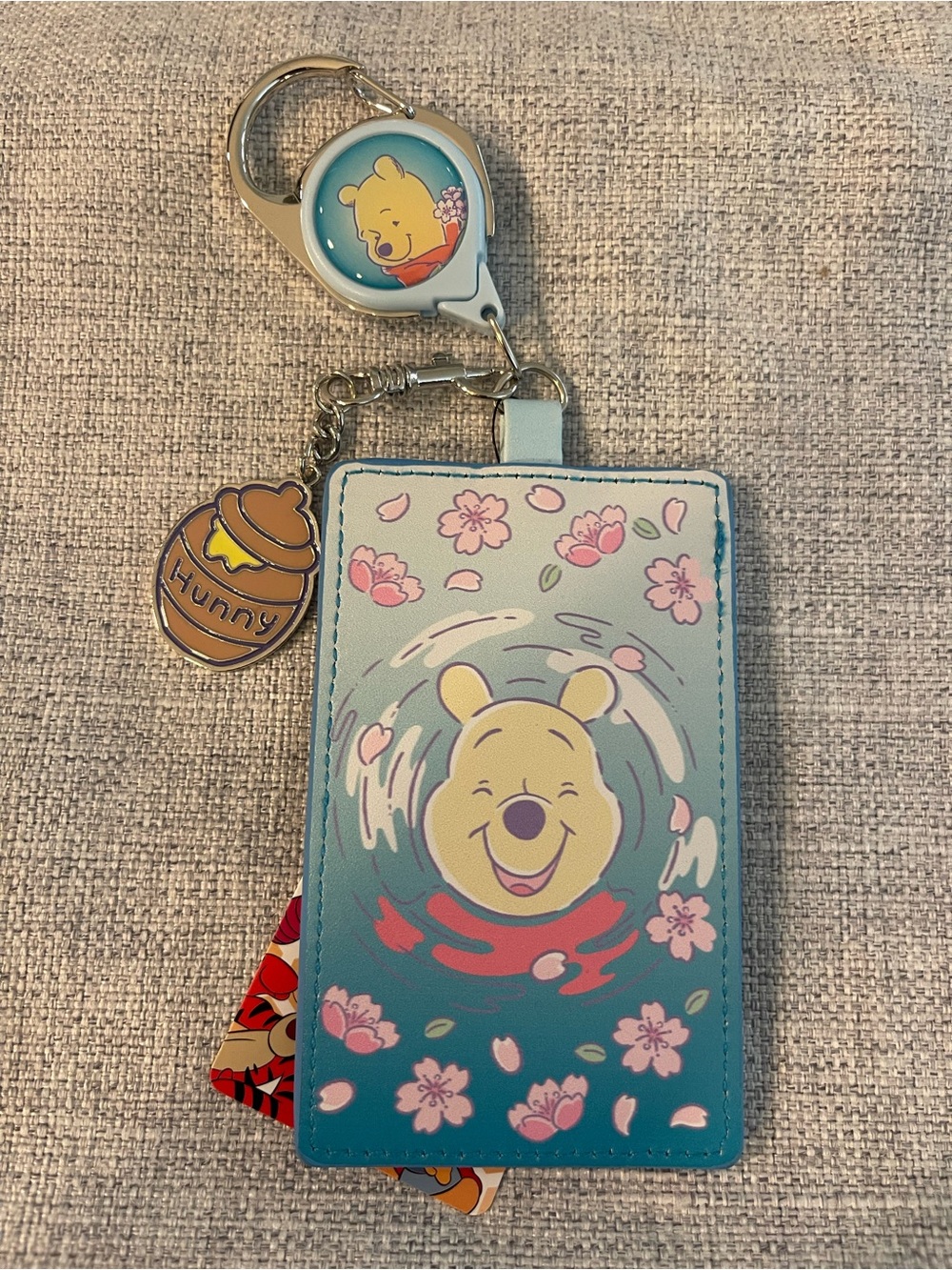 Disney Winnie The Pooh Cherry Blossom Retractable Lanyard with Charm